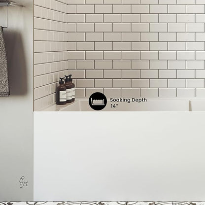 Swiss Madison Well Made Forever Voltaire 72" x 36" Right-Hand Drain Alcove Bathtub with Apron
