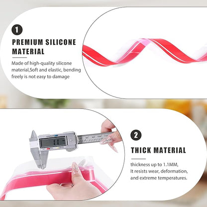 20Ft T-Shaped Door Draft Stopper, Silicone Weather Stripping Seal Tape for Doors and Windows - Clear, 1.38" Wide (35mm)