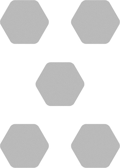 Kahuna Grip Bathtub Bath and Shower 5¼" Hexagon Non-Slip Traction Treads (Clear)