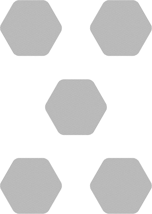 Kahuna Grip Bathtub Bath and Shower 5¼" Hexagon Non-Slip Traction Treads (Clear)