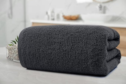DAN RIVER Pack of 1 Bath Sheet 40x80 Inches, Extra Large Bath Towels Oversized, Absorbent Cotton Towels for Bathroom - Dark Gray
