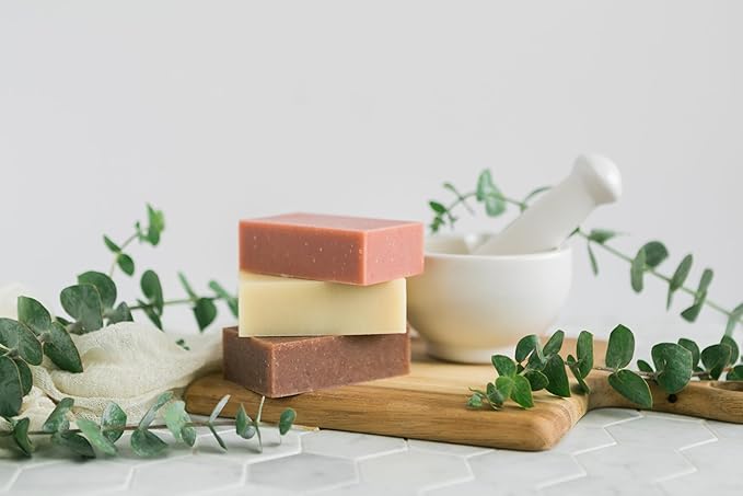 3 Pk Lavender Flowers Organic Soap Bars, Handmade in USA, Natural & Cruelty Free (3 Pack, Lavender Flowers)