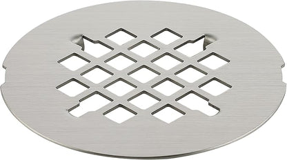 4-1/4 inches Snap-On Round Shower Drain Cover, Stainless Steel (Brushed Nickel)