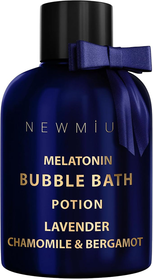 Deep Sleep Melatonin Bubble Bath - Long Lasting Foaming Bubbles - Moisturizing - Lavender Chamomile Bergamot - Relaxing Stress Relief - Calming Self Care Spa Gift for Birthday Christmas