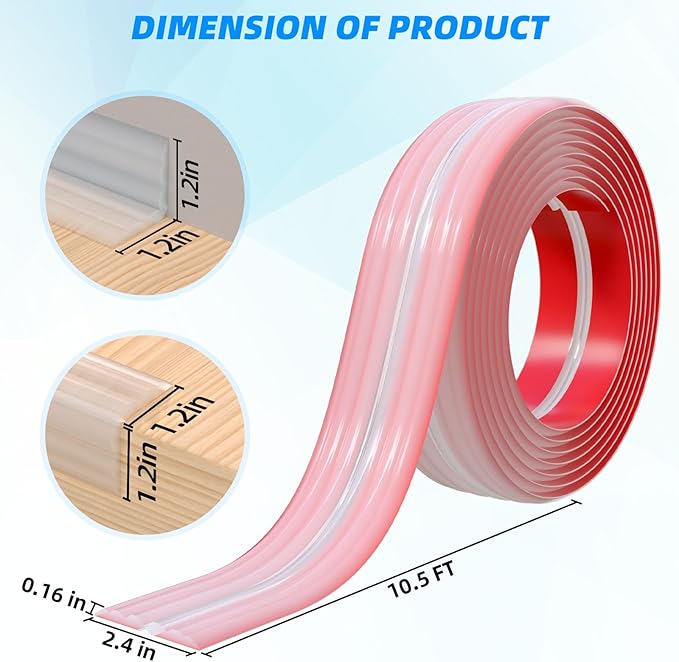 10FT Flexible Wall Corner Protector Moulding Trim, Peel and Stick Inside & Outside Wall Corner Guards Edge Protector,Self Adhesive Molding Trim Strip for Edge Ceiling