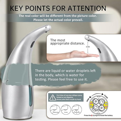 Automatic Liquid Soap Dispenser,300ML Touchless 4 Gear Adjustable（Gray）