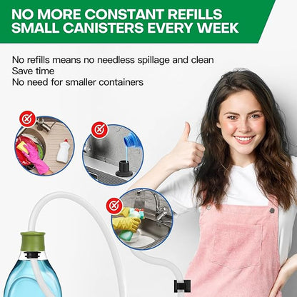 Sink Soap Dispenser Extension Tube Kit with Upgraded Check Valve, with 47" Under Counter Soap Dispenser Tube for Kitchen Sink, Powerful Suction for Countertop Kitchen Sink Accessories