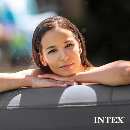 INTEX SimpleSpa Inflatable Hot Tub, 6 Person Jet Massage Spa with Built-in Pump and Cover - Portable Outdoor Tub with Bubble Jets for Home, Backyard, and Patio