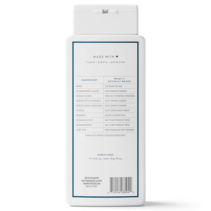 Native Body Wash Contains Naturally Derived Ingredients | For Women & Men, Sulfate, Paraben, & Dye Free Leaving Skin Soft and Hydrating | Sea Salt & Cedar 18 oz