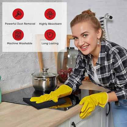 AIDEA Microfiber Cleaning Cloth 150 Pack, Microfiber Towels for Cars, Soft & Absorbent Cleaning Rags, Premium Lint Free Shop Towels for House, Kitchen, Car, 12inx16in