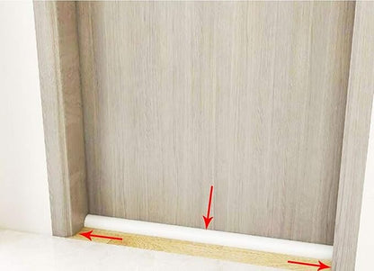 Bathroom Foldable Block water Stopper sealing strip shower threshold dam Self-adhesive silicone shower barrier (39 Inch)
