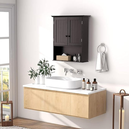 Safeplus 28" H x 23.5" W Wall Mount Medicine Cabinets with Adjustable Shelf and 2-Door for Bathroom Laundry Living Room
