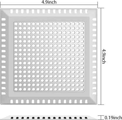 Hair Catcher/Drain Strainer/Shower Drain Cover for Bathroom Floor Drain, Stainless Steel and Silicone (Patented Product)