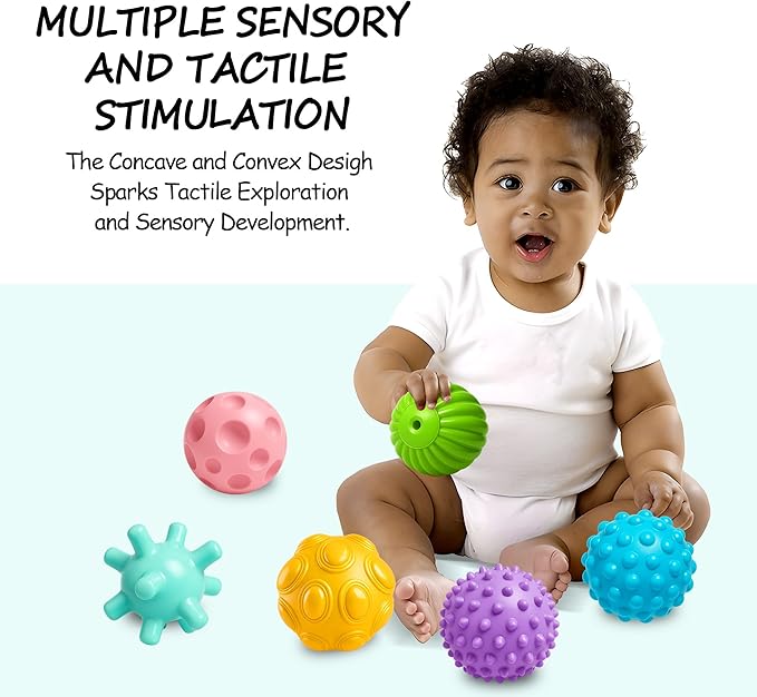 Multicolored Soft Balls for Babies – Textured Montessori Toys for Infant Development