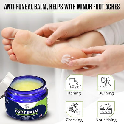 FOOT CURE Tea Tree Oil Balm – Moisturizer for Dry Cracked Feet – Instantly Hydrates & Soothes Irritated Skin & Athlete's Foot – Best Care for Women and Men (Pack of 1)