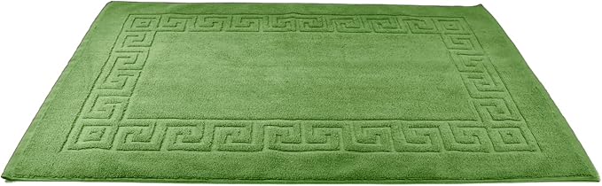 DAN RIVER Greek Cotton Bath Mats Set of 2 – Not a Bathroom Rug, Ultra Soft, Highly Absorbent & Machine Washable Bath Mat Towel for Bathroom Floor Mat – Durable, Quick-Dry, 21x34 Inches, Sage Green