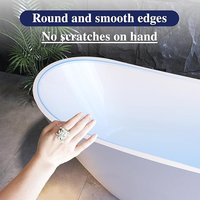 67" Acrylic Free Standing Tub, Stand Alone Tub, Freestanding Bathtub, Soaking Bathtub, cUPC Certified, CM(Glossy White)