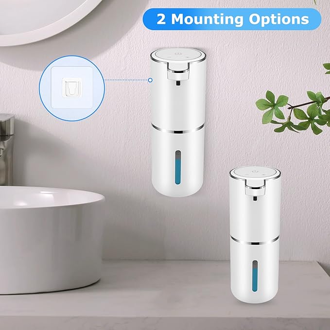 4 Pack Automatic Soap Dispenser,Liquid Soap Dispenser Touchless,12.8oz/380ml USB Rechargeabled Wall Mounted Smart SoapDispenser for Bathroom Kitchen Dish Soap