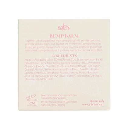 ed&i BUMP BALM for Pregnancy Stretch Mark Prevention, Belly Moisturizer for Pregnant Women With Argan Oil & Shea Butter, Bump Butter for Pregnancy, Maternity Skin Care, Stretch Marks Cream 3.4 oz