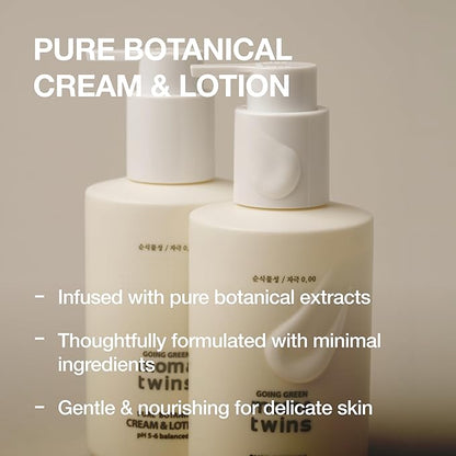 CREAM & LOTION – Organic Korean 2‑in‑1 Baby Face & Body Lotion, Gentle Deep Moisturizer with Vitamin C for Sensitive Skin, Soothing Hydration (7.1 fl oz / 210 g)