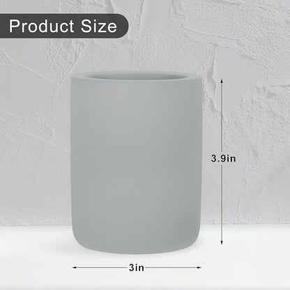 Toothbrush Holder, Diatomite Bathroom Organizer, Toothbrush & Toothpaste Holder Cup, Vanity Storage Solution for Bathrooms, Dark Grey, 1Pc