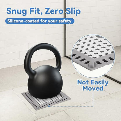 2Pcs Shower Drain Hair Catcher, 4.72" Shower Drain Cover, All-in-One Universal Sink & Shower Drain Strainer, Easy Installation, Stainless Steel and Silicone Bathroom Accessories for Tub, Bathtub
