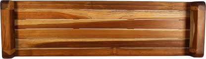 EcoDecors, 34 inch, with LiftAid Handles, Bath Tray for Tub, Bath Tub Tray Wood, Bathtub Table, Caddy for Bathtub in Natural Teak