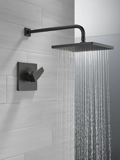 Delta Modern 14 Series Square Rain Shower Faucet Set, Brushed Nickel Shower Head and Handle Set, Valve Trim Kit, Spotshield Stainless T14268-SP-PP (Valve Not Included)