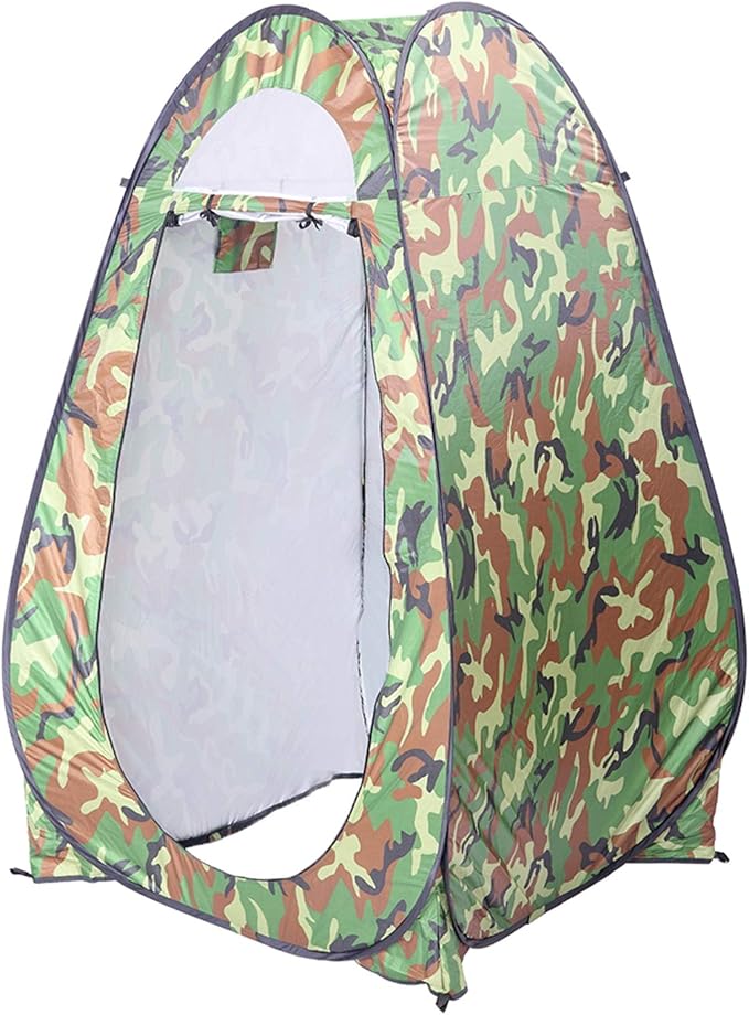Pop Up Privacy Shower Tent,Portable Outdoor Bathroom Toilet Changing Dressing Room,Instant Rain Shelter for Camping & Beach,Lightweight & Sturdy, Easy Set Up, Foldable, with Carry Bag (Camouflage)
