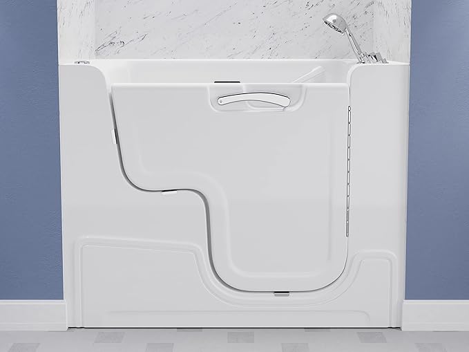 ANZZI Walk In Tub for Seniors 29"x53" Right Drain ADA Wheelchair Accessible - 30 Therapeutic Jets, Quick Fill Faucet, Aromatherapy, Chromatherapy - Compact Design | 2953WCRWD