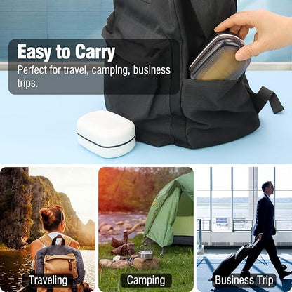 Travel Soap Container, Leakproof Soap Box, Travel Soap Holder with Removable Draining Layer, Portable Soap Case for Traveling, Camping, Gym (Black)