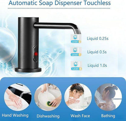 Automatic Soap Dispenser Touchless for Kitchen and Bathroom, Sink Built in Commercial Electric Soap Dispenser,Upgraded Infrared Sensors Brass Material, with Bottle and Pump 33.81oz/1000ml