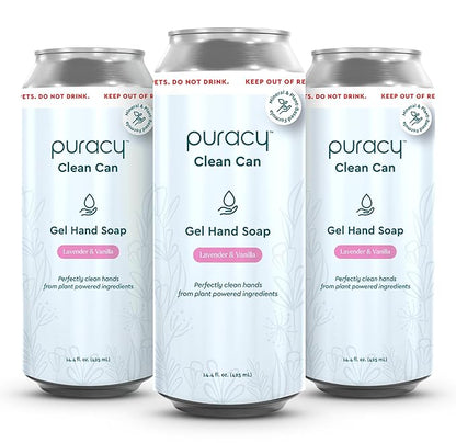 Puracy Organic Hand Soap, For the Professional Hand Washers We've All Become, Moisturizing Natural Gel Hand Wash Soap, Liquid Hand Soap Refills for Soft Skin(14.4 fl oz, Lavender & Vanilla) 3-Pack