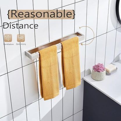KOKOSIRI Towel Bar Brushed Nickel Bath Towel Hanger Holder 16-Inch Kitchen Rack Stainless Steel for Bathroom Hardware Wall Mount, 1 Pack B4008BR-L16