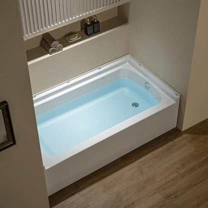WOODBRIDGE 60” x 32” Alcove Soaking Bathtub in white with Right-Hand Drain Hole