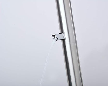 Wayime 85" Separable&Composable Free-Standing Brushed Stainless Steel 304 Waterfall Outdoor Shower with DOE Certificate
