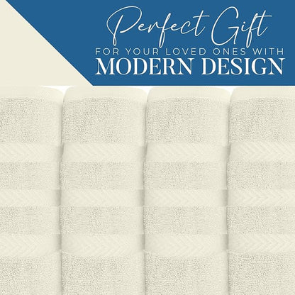 DAN RIVER 2 Pack Luxury Bath Sheets 35x70, 600 GSM, Soft & Quick Dry 100% Ring Spun Cotton Towels Ideal for Hotels, Spas, Gyms & Salons Extra Large, Ivory