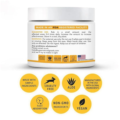 Super Natural Goods Manuka Honey Cream (2oz) – Hydrating Lotion for All Skin Types Suitable for Kids and Adults | Moisturizing Body Cream with Real Manuka Honey Aloe Vera Juice and Cocoa Butter
