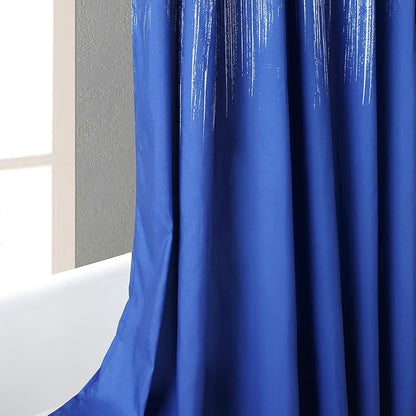 Blue Shower Curtain, Royal Blue Ombre Fabric Shower Curtains for Bathroom, Waterproof Bathroom Shower Curtains, 72" W x 72" H