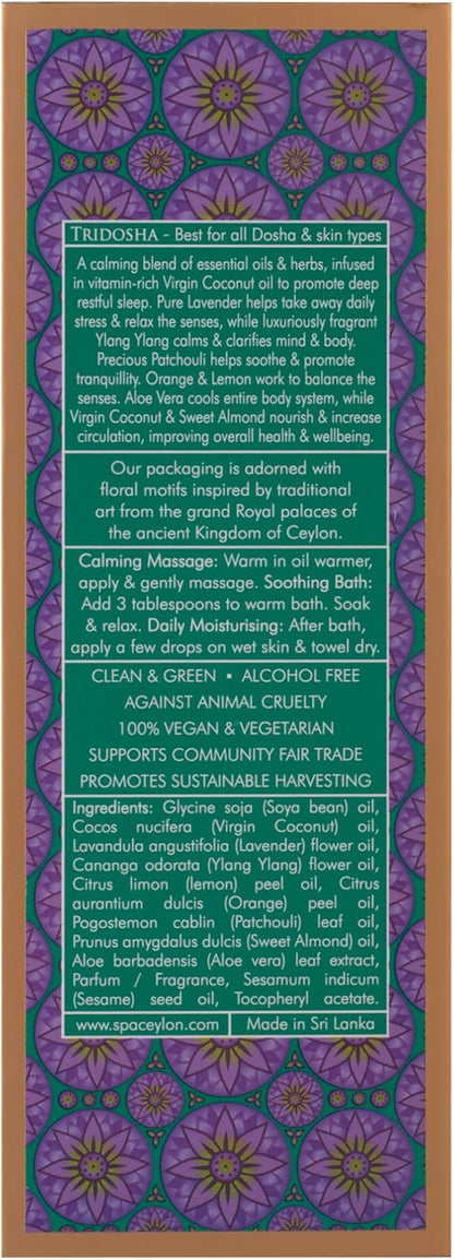 SPA CEYLON Sleep Massage & Bath Oil, Natural Therapy Blend, Ayurveda, Lavender Scented Relaxing Body Massage Oil