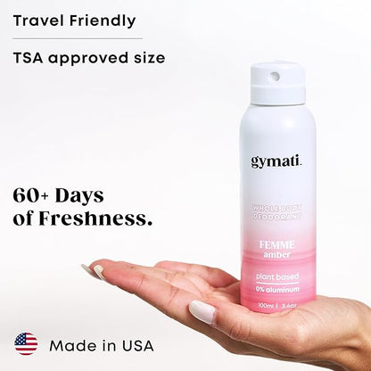 Gymati Fitness Body Deodorant Spray Aluminum Free - Women - Pack of 2