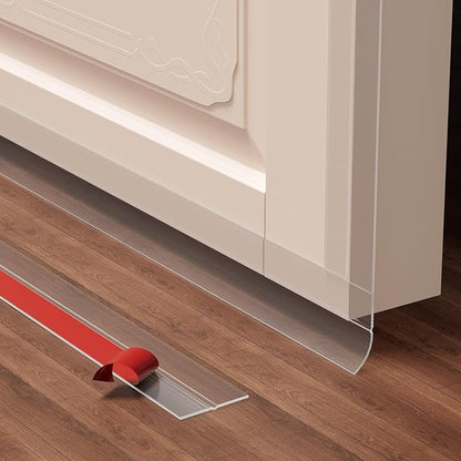 Door Draft Stopper, Silicone Weather Stripping Door Seal Strip, Self-Adhesive Draft Seal Tape for Door Gaps, Soundproof & Energy Saving Weather Seal