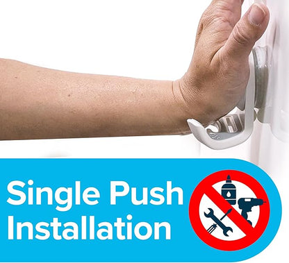 SlipX Solutions On The Dot Power Lock Suction Cup Hook, Razor Holder & Phone Cradle (Perfect for Shower & Mirror, Holds 11 lbs), No-Drilling, No Tools, Rust-Proof, Waterproof, Removeable