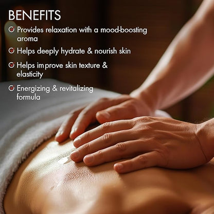 MAJESTIC PURE Vanilla Passion Massage Oil for Massage Therapy - Refreshing, and Relaxing - Natural Oils with Vanilla Oil, Coffee Oil & Shea Butter - for All Skin Types - Men and Women - 8 fl oz