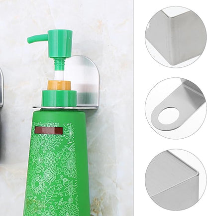 ABOOFAN Wall-Mounted Bathroom Storage Rack with Shampoo Bottle Holder Hook Self-Adhesive Shower Gel Bottle Rack for Space Saving and Organized Bathroom