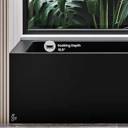 Voltaire 54 in. x 30 in. Acrylic Matte Black, Alcove, Integral, Right-Hand Drain, Apron Bathtub