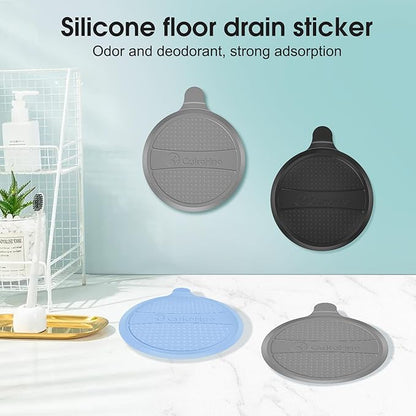 Silicone Drain Stopper for Shower & Tub,2-Pack,Shower,Sink,Bathtub,Floor Drain- Super Seal for Hair Clog Prevention,No More Leaks & Bad Smells - 5.9″x 7.3″ (Patented Product)
