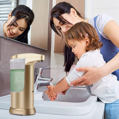 Automatic Soap Dispenser Touchless Sensor - Electric Liquid Soap Dispenser Touch Free with Adjustable Volume Switches for Kitchen Bathroom Countertop Shower Hotel