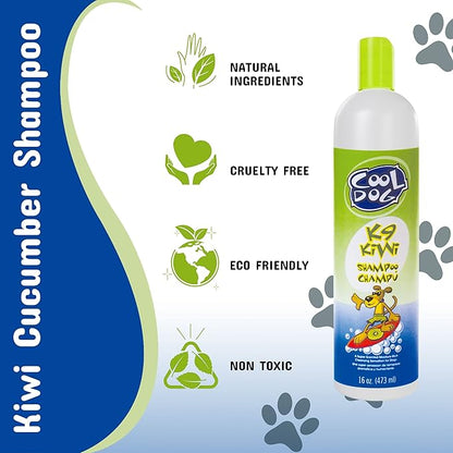 Pet Silk Cool Dog K-9 Kiwi Cucumber Shampoo, 16 Ounce