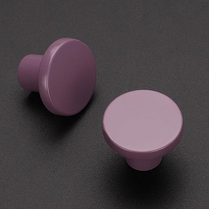 Ravinte 5 Pack Cabinet Knobs Purple Kitchen Cabinet Knobs Round Dresser Drawer Pulls Closet Door Pulls 1-1/5 Inch